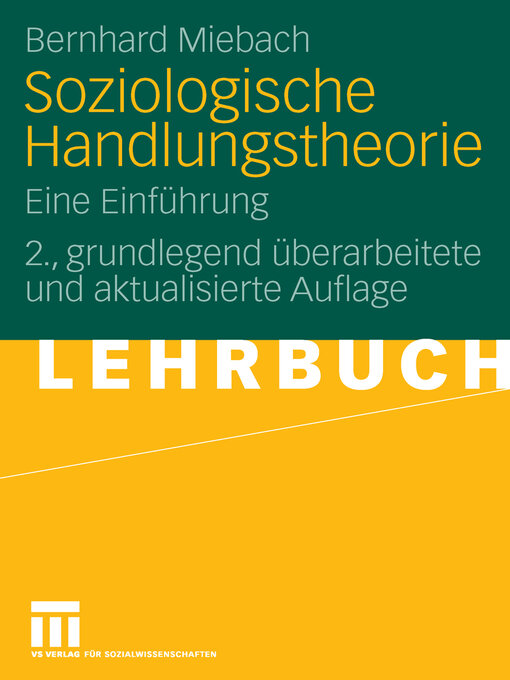 Title details for Soziologische Handlungstheorie by Bernhard Miebach - Available